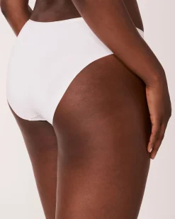 la Vie en Rose Bikini>Microfiber Sleek Back Bikini Panty White