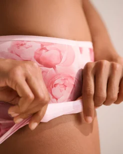 la Vie en Rose Bikini|High Waist>Microfiber Sleek Back High Waist Bikini Panty Pink Rose