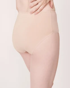 la Vie en Rose High Waist|Bikini></noscript>Microfiber Sleek Back High Waist Bikini Panty Latte