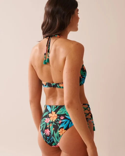la Vie en Rose Tops>Cutout Bandeau Bikini Top Midnight Tropics