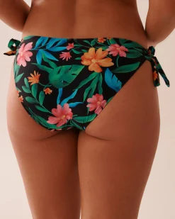 la Vie en Rose Bottoms>Side Tie Bikini Bottom Midnight Tropics