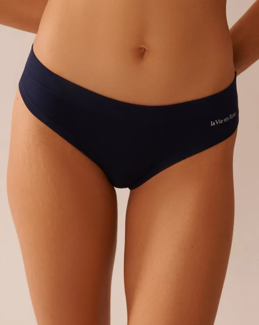 la Vie en Rose Thong>Modal Thong Panty Navy Blue
