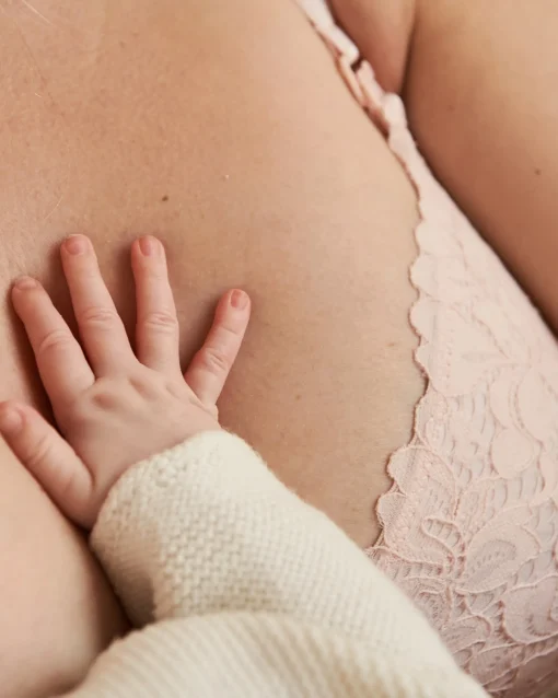 la Vie en Rose Wireless|Unlined>Nursing Lace Bralette Light pink