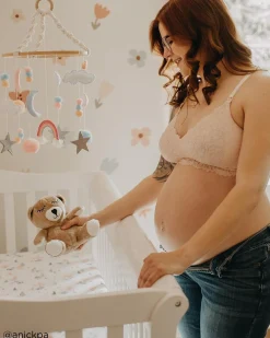 la Vie en Rose Wireless|Unlined></noscript>Nursing Lace Bralette Light pink