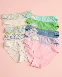 la Vie en Rose Bikini|Panty Packs>10-Pack Cotton Bikini Panty Assorted