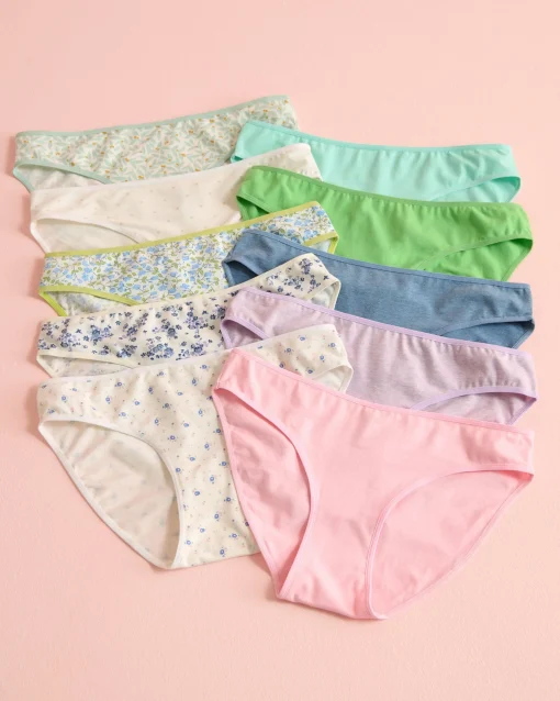 la Vie en Rose Bikini|Panty Packs>10-Pack Cotton Bikini Panty Assorted