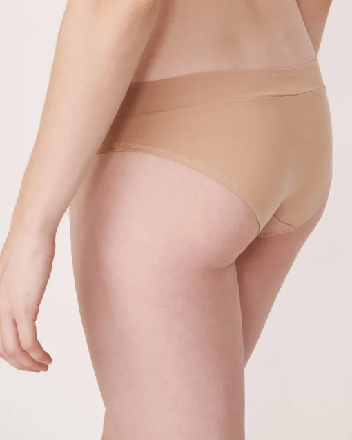 la Vie en Rose Panty Packs|Cotton Panties>5-Pack Cotton Bikini Panty Black/Latte