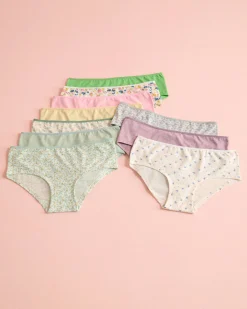 la Vie en Rose Panty Packs|Cotton Panties>10-Pack Cotton Hiphugger Panty Assorted