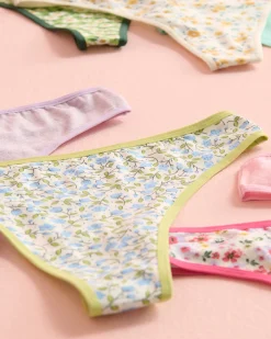 la Vie en Rose Panty Packs|Cotton Panties>10-Pack Cotton Thong Panty Assorted