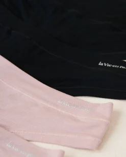 la Vie en Rose Panty Packs|Thong></noscript>5-Pack Modal Thong Panty Black/Shadow Grey
