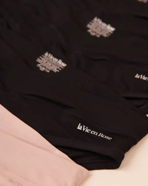 la Vie en Rose Panty Packs|Bikini>5-Pack Perfect Fit Bikini Panty Black/Shadow Grey
