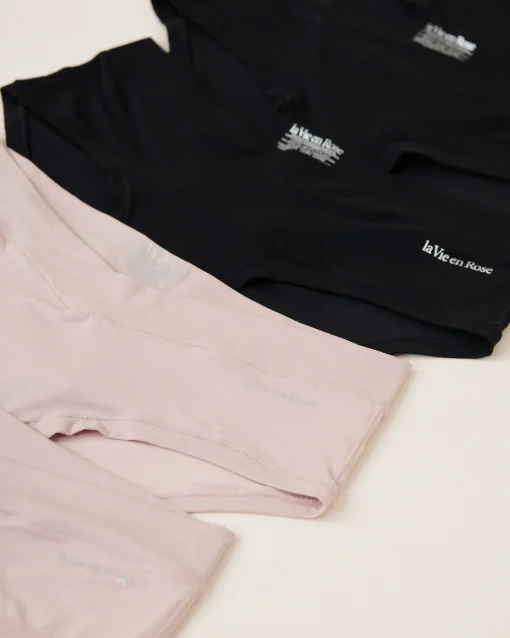 la Vie en Rose Panty Packs|Hiphugger>5-Pack Perfect Fit Hiphugger Panty Black/Shadow Grey