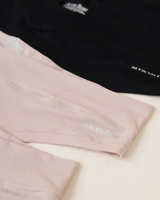 la Vie en Rose Panty Packs|Thong>5-Pack Perfect Fit Thong Panty Black/Shadow Grey