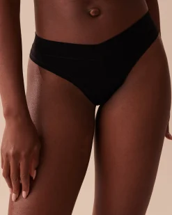 la Vie en Rose Panty Packs|Thong></noscript>5-Pack Perfect Fit Thong Panty Black/Shadow Grey