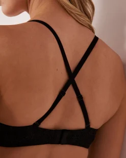 la Vie en Rose Demi Cup|Push-up></noscript>Push-up Demi Bra Black