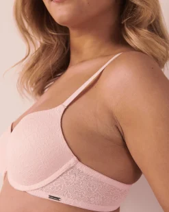 la Vie en Rose Demi Cup|Push-up></noscript>Push-up Demi Bra Pink