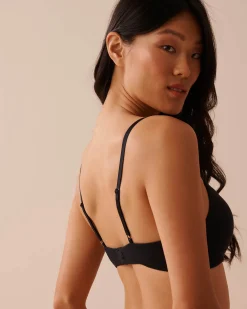 la Vie en Rose T-shirt Bras|Demi Cup>Push-up Demi Modal Bra Black