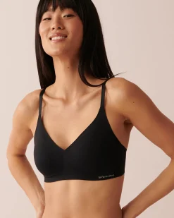 la Vie en Rose Summer Bras|Wireless>Push-up Lounge Bralette Black