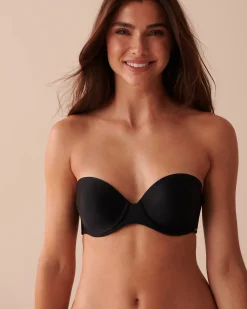 la Vie en Rose Summer Bras|Push-up>Push-up Strapless Demi Bra Black
