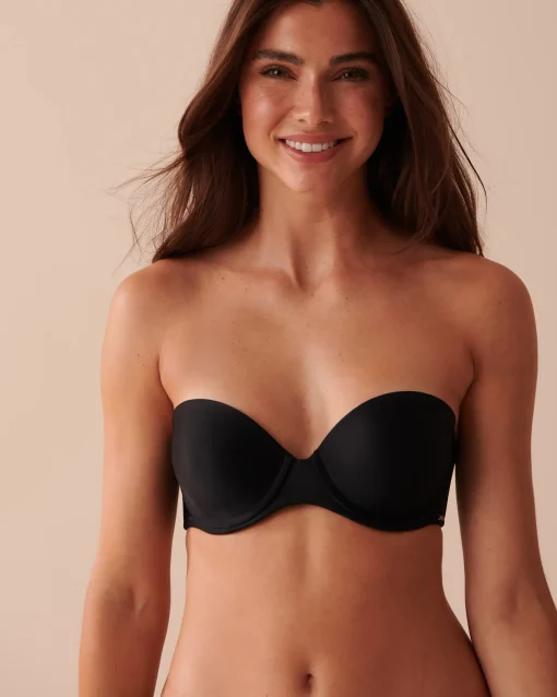 la Vie en Rose Summer Bras|Push-up>Push-up Strapless Demi Bra Black