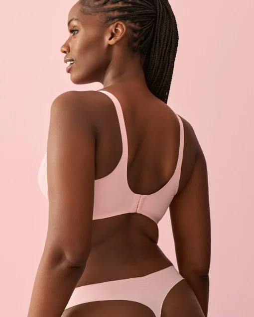 la Vie en Rose Sleek Back|Demi Cup>Push-up Wireless Sleek Back Bra Pink