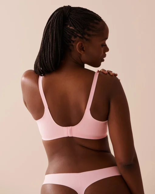 la Vie en Rose Sleek Back|Demi Cup>Push-up Wireless Sleek Back Bra Pink