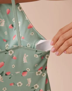 la Vie en Rose The Peachy Dream Collection|Nightshirts></noscript>Rabbit & Strawberry Print Super Soft Nightie Green/Rabbits & Strawberries