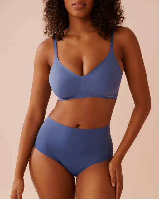 la Vie en Rose Period Panties|Bikini>Regular Absorbency Bikini Period Panty Grey Blue