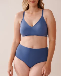 la Vie en Rose Period Panties|High Waist>Regular Absorbency High Waist Bikini Period Panty Grey Blue