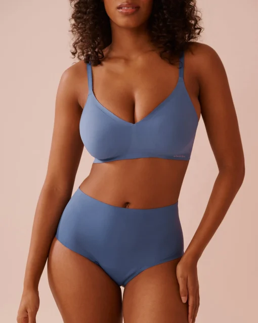 la Vie en Rose Period Panties|High Waist>Regular Absorbency High Waist Bikini Period Panty Grey Blue