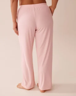 la Vie en Rose Modal Pajamas|Bottoms></noscript>Ribbed Modal Pants Peony Pink
