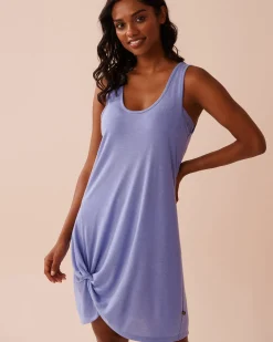 la Vie en Rose A Splashing Escape|Beachwear>Twisted Slub Dress Periwinkle