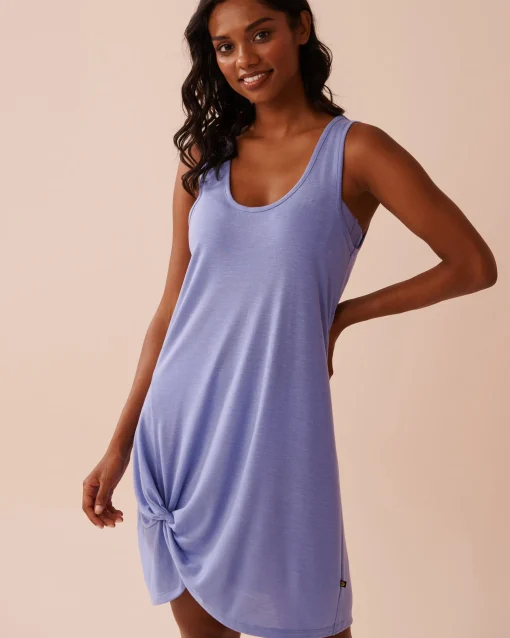 la Vie en Rose A Splashing Escape|Beachwear>Twisted Slub Dress Periwinkle