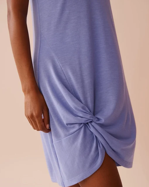 la Vie en Rose A Splashing Escape|Beachwear>Twisted Slub Dress Periwinkle