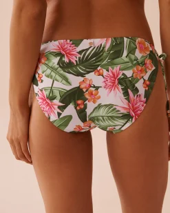 la Vie en Rose Bottoms>WATER LILY Side Tie Bikini Bottom Tropical Water Lily